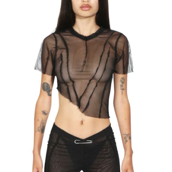 Sami Miro Vintage Asymmetric Crop Top - Picture 3 of 3